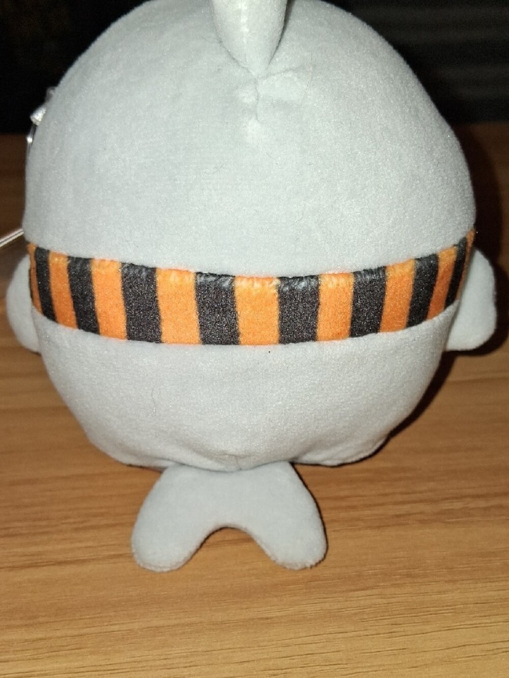 Squishmallows White Plush Shark with Orange and Black Striped Scarf - Picture 6 of 7